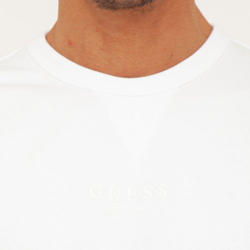 Мужская толстовка GUESS JEANS FELPE MANICA LUNGA BIANCO
