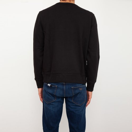 Мужская толстовка GUESS JEANS FELPE MANICA LUNGA NERO